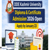 DDE Kashmir University Diploma & Certificate Admission 2026 Open; Apply by January 23